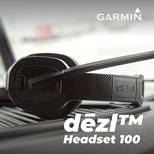 Wearable4U Garmin dezl Headset 100, Single-Ear Premium Trucking Headset, Active Noise Cancellation, Superior Battery Life and Memory Foam Ear Pads PowerPack Bundle 3