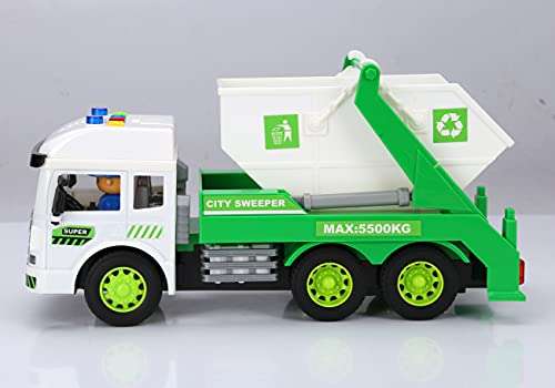 Garbage Truck Friction Powered Large Size Truck Toy with Sounds and Lights Recycling Truck for Boys 3 4 5 6 7 8 Years Old (Garbage Truck) 6