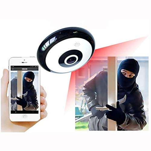 Home Security Camera WiFi IP Indoor Surveillance System,1300 TVL, Full 1.44mm Fisheye Lens, Night Vision Distance is up to 10m 1