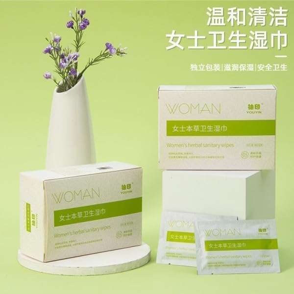 Sakshat enterprises Women's Herbal Sanitary Wipes Natural Organic Feminine Hygiene Wipes for Sensitive Skin Individually Wrapped Gentle Refreshing 30 Count Pack 4