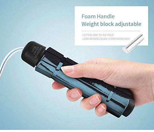 Ropeless Jump Rope and Exercise Resistance Band Set, At Home Workout Gym Equipment for Men and Women, Smooth Cordless Skipping Rope, Durable Elastic Stretch Band, Portable Travel Training Kit 4