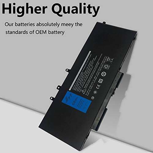 MYY GJKNX Laptop Battery Replacement for Dell Latitude 5480 5580 5280 5590 5490 E5480 E5580 E5490 E5590 Precision 15 3520 3530 Series GD1JP 0GD1JP DY9NT 0DY9NT 5YHR4 451-BBZG [7.6V 68Wh 8500mAh] 2