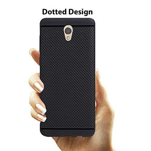 HELLO ZONE Exclusive Dotted Matte Finish Soft Rubberised Back Case Cover for Lenovo P2 - Black 3