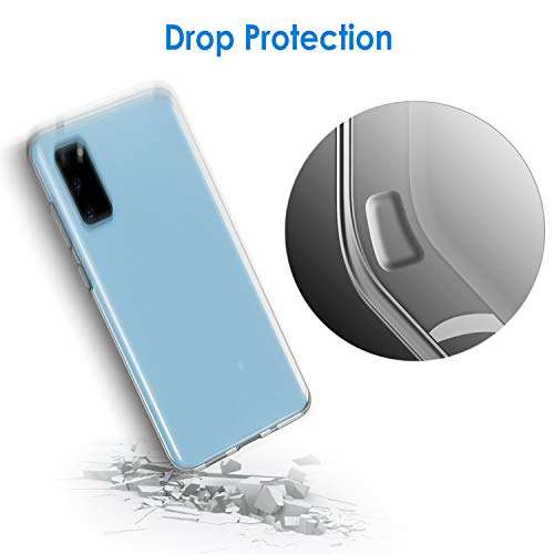 JETech Case for Samsung Galaxy S20 5G (2020), Premium TPU Material, Shock Proof (Clear) 4