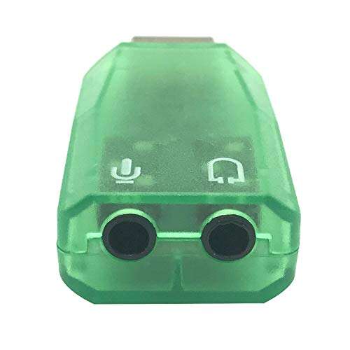 AJDPOI USB Audio Adapter 3.5mm Headphone and Microphone Jacks External Stereo Sound Card Plug and Play No Drivers Needed Compatible Windows, Mac, Linux, PC, Notebook, Desktop, PS4 (Three Colors) 5
