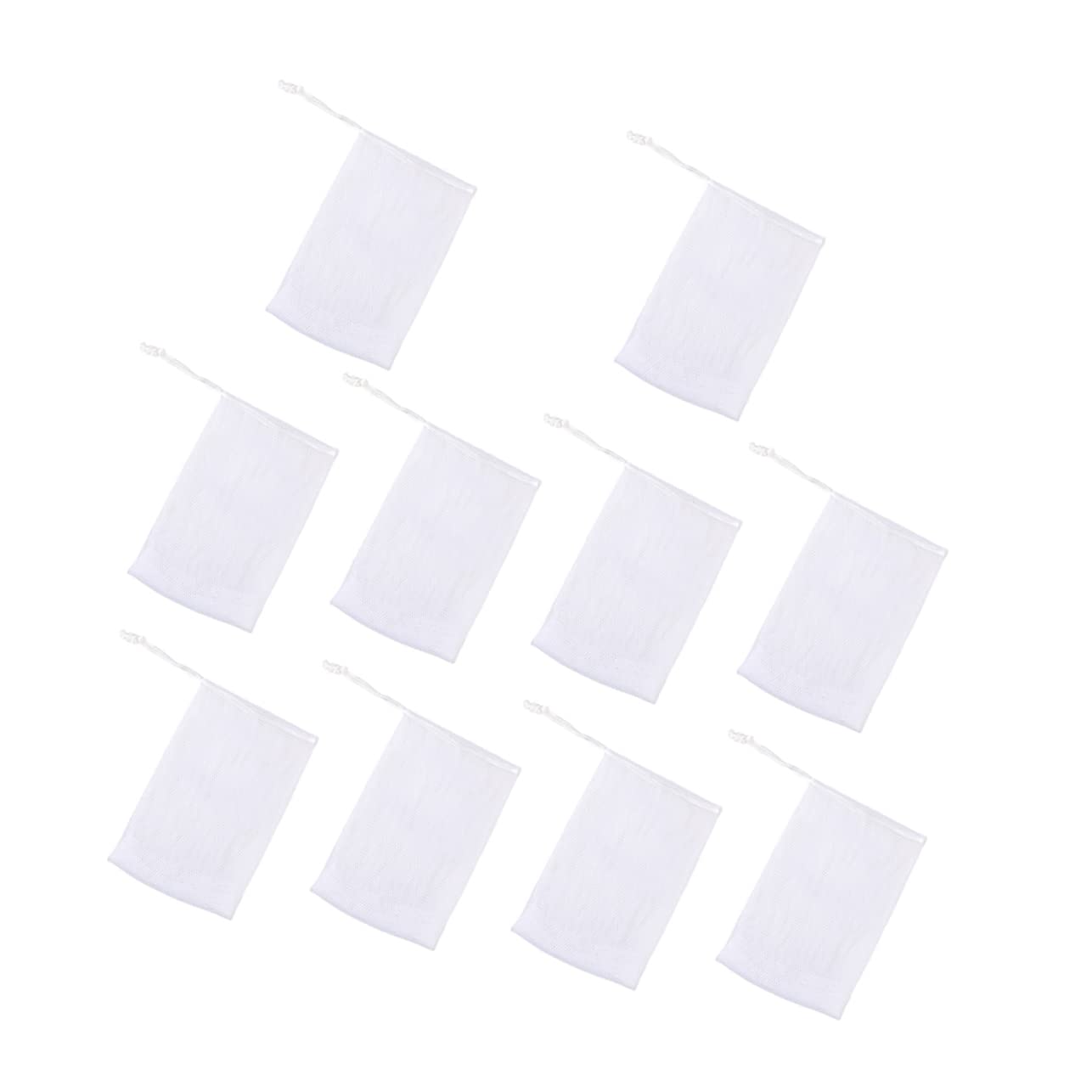 Beatifufu 10pcs Cleansing Foaming Nets Soap Dish with Lid Toiletry Toiletries Foaming Soap Dispenser Shower Foaming Nets Mesh Soap Bags for Soap Bars Soap Boxes Foam Net Foaming Facial White