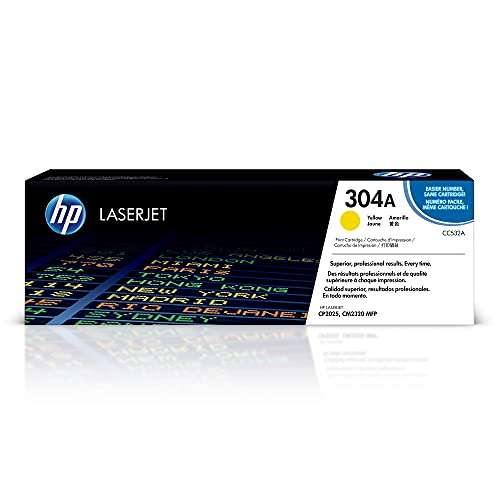 HP 304A Yellow Toner Cartridge | Works with HP Color LaserJet CM2320 MFP, HP Color LaserJet CP2025 Series | CC532A 1