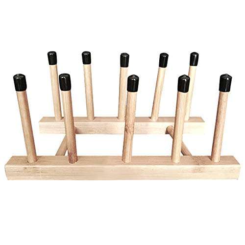 MOCOHANA Vinyl Record Storage Holder Premium Wood Vinyl Stand Drying Rack Holds up to 10 Album Lp's CD Book Holder Magazine Rack Folder Multifunction Organizer, for 12" or 7" Records 4