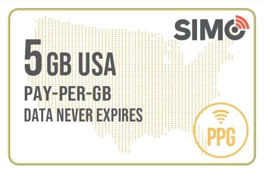 SIMO Solis 5G WiFi Mobile Hotspot + 5GB US Data Card, Local and International Coverage Router, Multi-Carrier Access, No Contract or SIM Card Required, 16 Connected Devices, 1GB/Month Lifetime Data 4