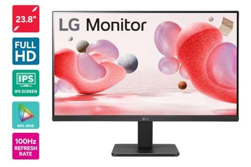 LG 24MR400-B, 24 inch IPS Full HD Monitor with AMD FreeSync, 1ms MPRT, sRGB 99%, 100Hz Refresh Rate, Virtual Borderless, Flicker Safe, Reader Mode, OnScreen Control, HDMI, VGA(Black) 2