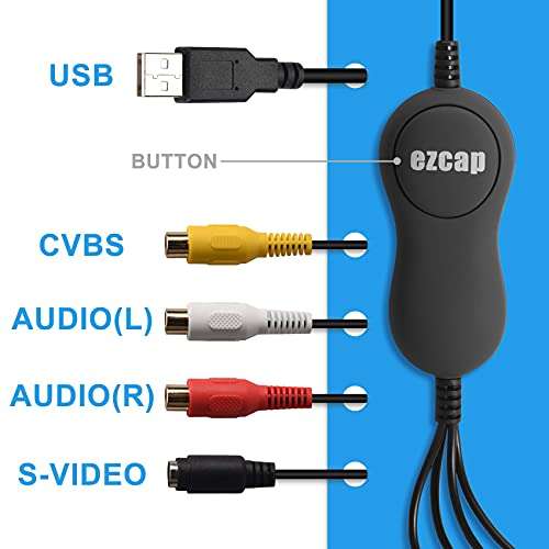 USB Video Capture Converter , VCR VHS to DVD, Analog Video to Digitize Digital PC for Windows and Mac OS 4