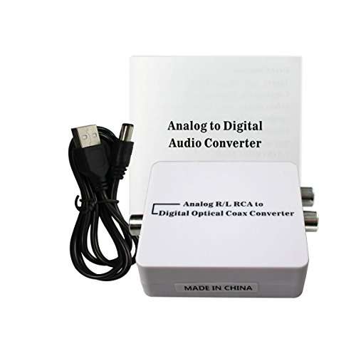 Analog to Digital Optical Toslink Coaxial Audio Converter Adapter(White) 5