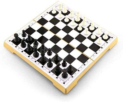 Chess set board game folding travel portable Chess Plastic Magnetic Chess Game Set with Storage Drawers Portable and Travel Classic Board Strategy Game for Beginners Gift Portable Chess DG59 2