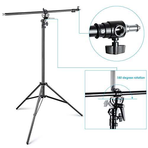 Neewer Photo Studio 13 feet/3.9 Meters 2-in-1 Light Stand with 74.8-inch Boom Arm and Blue Sandbag for Supporting Softbox Studio Flash for Video Portrait Photography, Aluminum Alloy (Empty Sandbag) 3