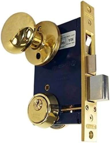 Marks 22AC RHR Double Cylinder Iron Gate Ornamental Mortise Lock Set with 2-1/2" Backset 1