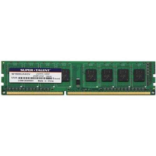 SUPERTALENT Super Talent W1600UA4GV DDR3-1600 4GB 512Mx8 Value Memory (SUPERTALENTW1600UA4GV )