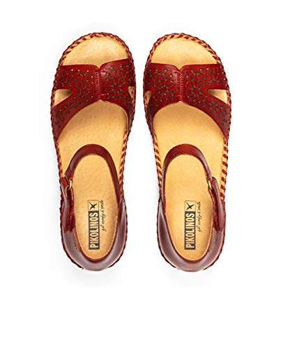 PIKOLINOS Wedge Sandals Leather Margarita for Woman Honey 6