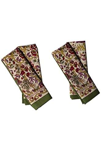 CONTRAST LIVING Rakshy Hand Block Printed Kitchen Towel/Dish Towel/Hand Towel Multi Color Set of 3 Pcs 4