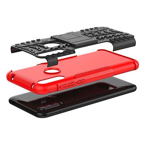 Jielangxin Keji Case for Alcatel 1V 2020 Case Cover,Case for Alcatel 1V 2020 5007U Case Shockproof Mobile Phone Case Stand Red 3