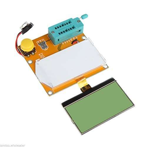 HiLetgo LCR-T4 Multifunctional Resistor Capacitor Diode SCR Inductor Triode MOSFET Tube Meter Tester Component Tester kit 9V with 128 * 64 Green Backlight LCD Display 4