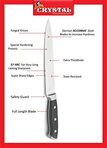 Crystal Stainless Steel Cleaver Knife, Black 4