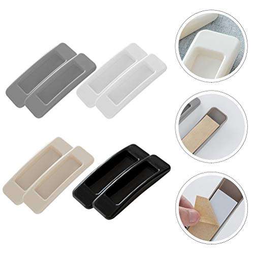 DOITOOL Door Knob Handle, 8pcs Rectangular Adhesive Auxiliary Door Window Handle Sliding Door Handle 4