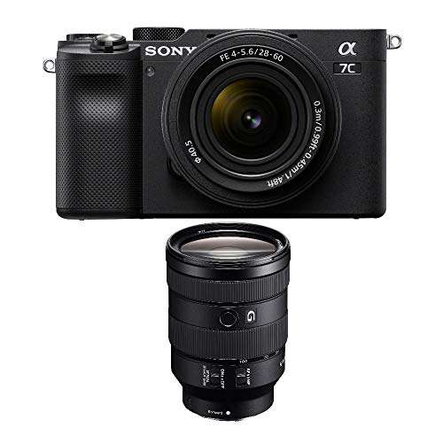 Sony Alpha a7C Full-Frame Compact Mirrorless Camera (Black) Bundle with Lens, Rechargeable Battery and Dual Charger, Gadget Bag with Accessory and Cleaning Kit, and 64GB Memory Card (5 Items) 3