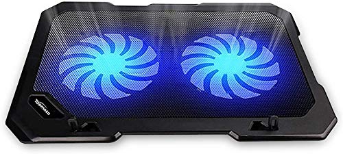 TopMate C302 10-15.6 Laptop Cooler Cooling Pad | Ultra Slim Portable 2 Quiet Big Fans 1300RPM with USB Line Built in | Simple and Easy Use Design