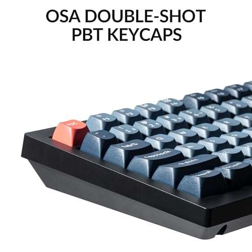 Keychron V6 Max Wireless Custom Mechanical Keyboard, 2.4 GHz Bluetooth QMK Full-Size Layout RGB with Hot-swappable Gateron Banana Switch Compatible with Mac Windows Linux 6
