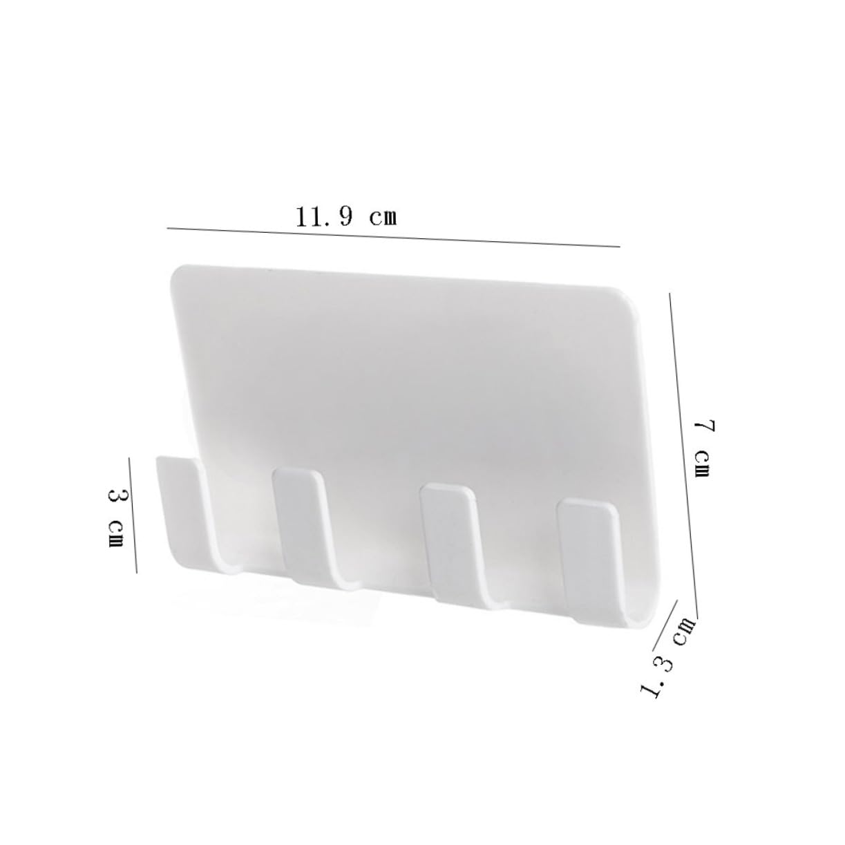 DIYEAH Adhesive Wall Mount Phone Charging Holder with Hooks Seamless Storage Rack for Mobile Devices Compatible with and Smartphones White 3