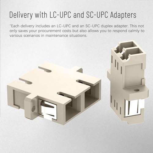 Karono 1FT LC (Male) to SC (Female) Fiber Optic Adapter Cable, Multimode 62.5/125 Duplex, Hybrid Connector Coupler Converter Dongle Mutual Transfer Fiber Patch Cable 6