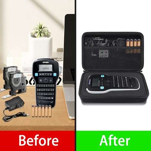 co2CREA Hard Case Replacement for DYMO LabelManager 160 / DYMO LabelManager 280 Rechargeable Portable Label Maker 4