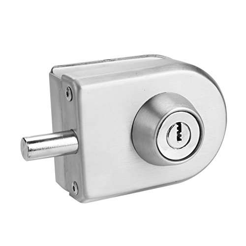 Stainless Steel Glass Door Hinge, Anti Theft Security Lock with Keys 10~12mm for hroom Shower Glass Door Cupboard 6