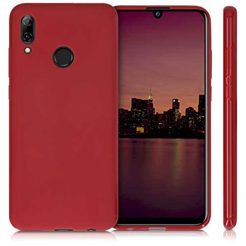 kwmobile TPU Case Compatible with Huawei P Smart (2019) - Case Soft Slim Smooth Flexible Protective Phone Cover - Dark Red 5
