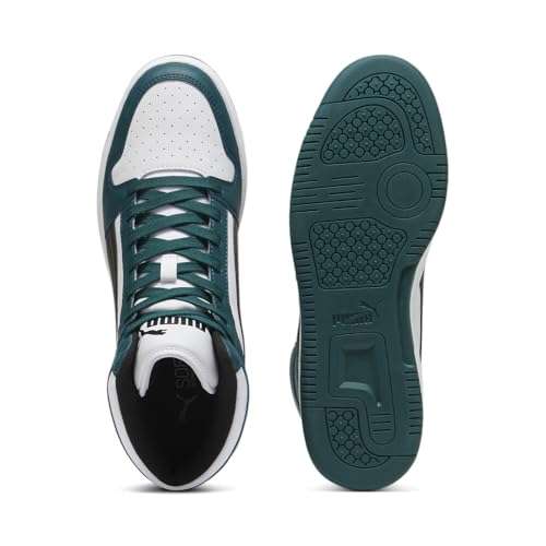 PUMA Men's Rebound Layup Sneaker, Dark Myrtle Black White, 8 6
