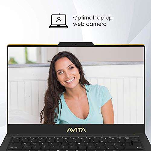 AVITA Liber NS14A8INF561-PAF Special Edition Intel 10th Gen Core i5-10210U 14 inches(35cm) Gaming, Business Laptop (8GB/512GB SSD/Windows 10 Home/Integrated UHD Graphics, 1.25kg), Golden Matt Black 4