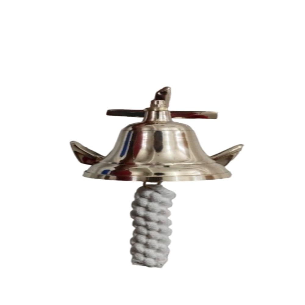 MHE-Brass Ship Bell with Anchor Bracket - Decor Door Bell-Home Decor 3