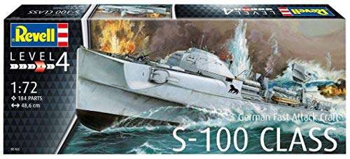 Revell 05162 German Fast Attack Craft S-100 1:72 Scale Plastic Model Kit Unpainted 1