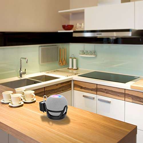 VOMA Speaker Wall Mount Shelf Compatible with Homepod Mini, Wall Stand Accessories, Quick and Easy Installation, Space Saving, No Drilling Holes, Acrylic 6