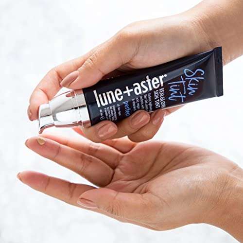 Lune+Aster RealGlow® Skin Tint - This light-diffusing Skin Tint covers and perfects with ultra-lightweight, customizable sheer to medium coverage for a naturally radiant look - Medium Beige 5