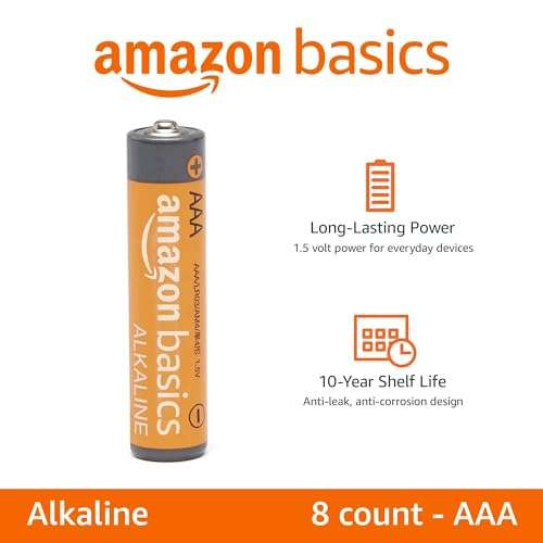 Amazon Basics AmazonBasics AAA Performance Alkaline Non-Rechargeable Batteries (8-Pack) - Appearance May Vary 2