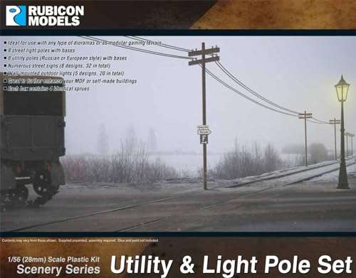Rubicon Models Utility & Light Pole Set 3