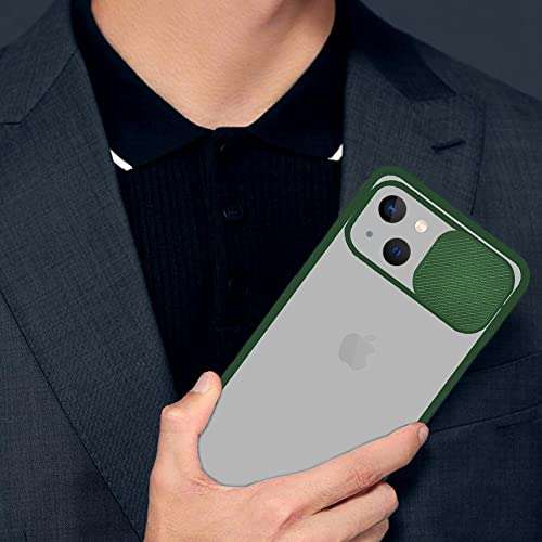 Vonzee® Compatible with iPhone 13 (6.1 inch) Case, Slide Camera Cover Lens Protection, Anti-Fingerprint Shockproof Protective Phone Covers for iPhone 13 (Black) 4