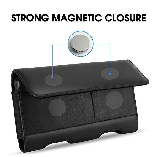 BECPLT for Google Pixel 9 Pro / 8 Pro / 6 / 4 XL Case with Leather Holster and Belt Clip (Black) 3