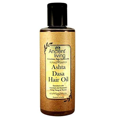 Ancient Living Organic Ashta Dasha Hair Oil For Healthy & Strong Hair - Promotes Hair Growth - Prevents Hair Fall - For Men & Women - 50 ml - Set of 2 1