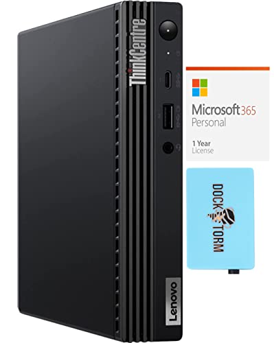 Lenovo ThinkCentre M70q Home & Business Mini Desktop (Intel i7-11700T 8-Core, 32GB RAM, 256GB PCIe SSD + 1TB HDD (2.5), Intel UHD 750, WiFi, Win 11 Pro) with MS 365 Personal, Hub