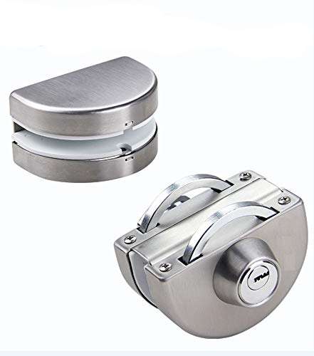 NUZAMAS Double Glass Door Lock 304 Stainless Steel, Both Sides Open Frameless Door Hasps for 10-12mm Thickness Glass, Home Office Hotel Furniture Hardware 2