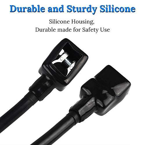 WATERWICH Negative Battery Cable Wire 2 AWG 2-Gauge 20 Inches with 2 hot melt adhesives Pure Copper Perfect Connection for Ship Boat Small Yacht RV Camper Truck Car Vehicle(Negative Battery Cable) 4