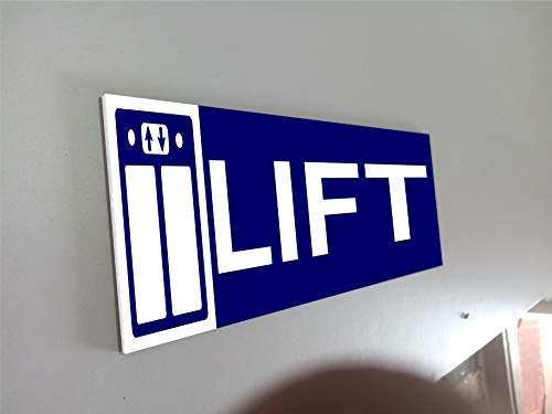SIGN EVER Lift Sign Board Hospital Office Factory Shopping Mall Hypermarket Medical College Doors Waterproof Signages L x H 30 Cm X 10 Cm 2