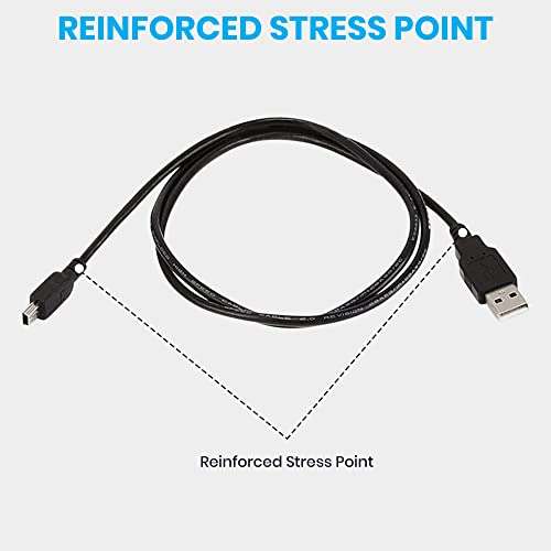 Excelshoots USB Cable - 3 FT Mini Data Transfer Cable for Canon EOS Rebel T7i/DSLR Cameras & Camcorders 5